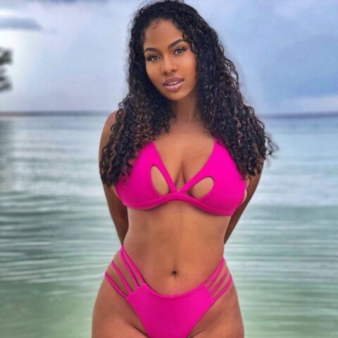 pink two piece swimsuit bikini