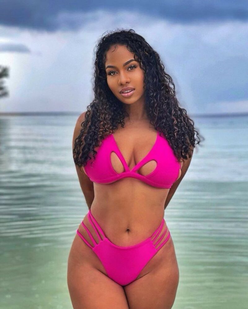 pink two piece swimsuit bikini