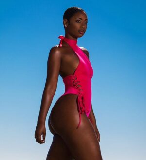 pink women's swimwear