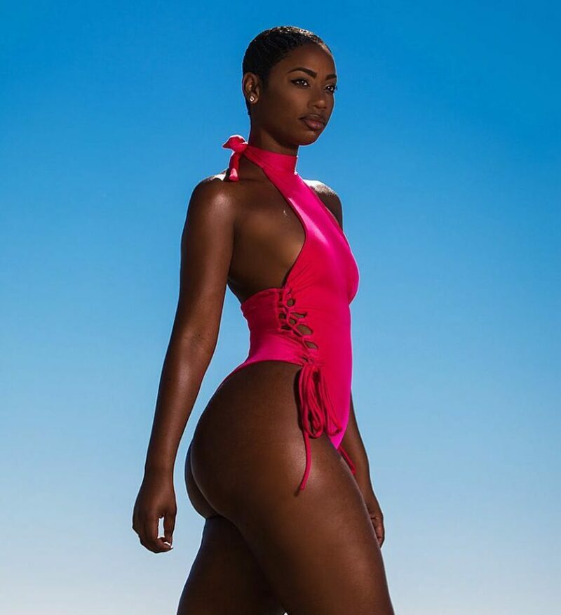 pink women's swimwear